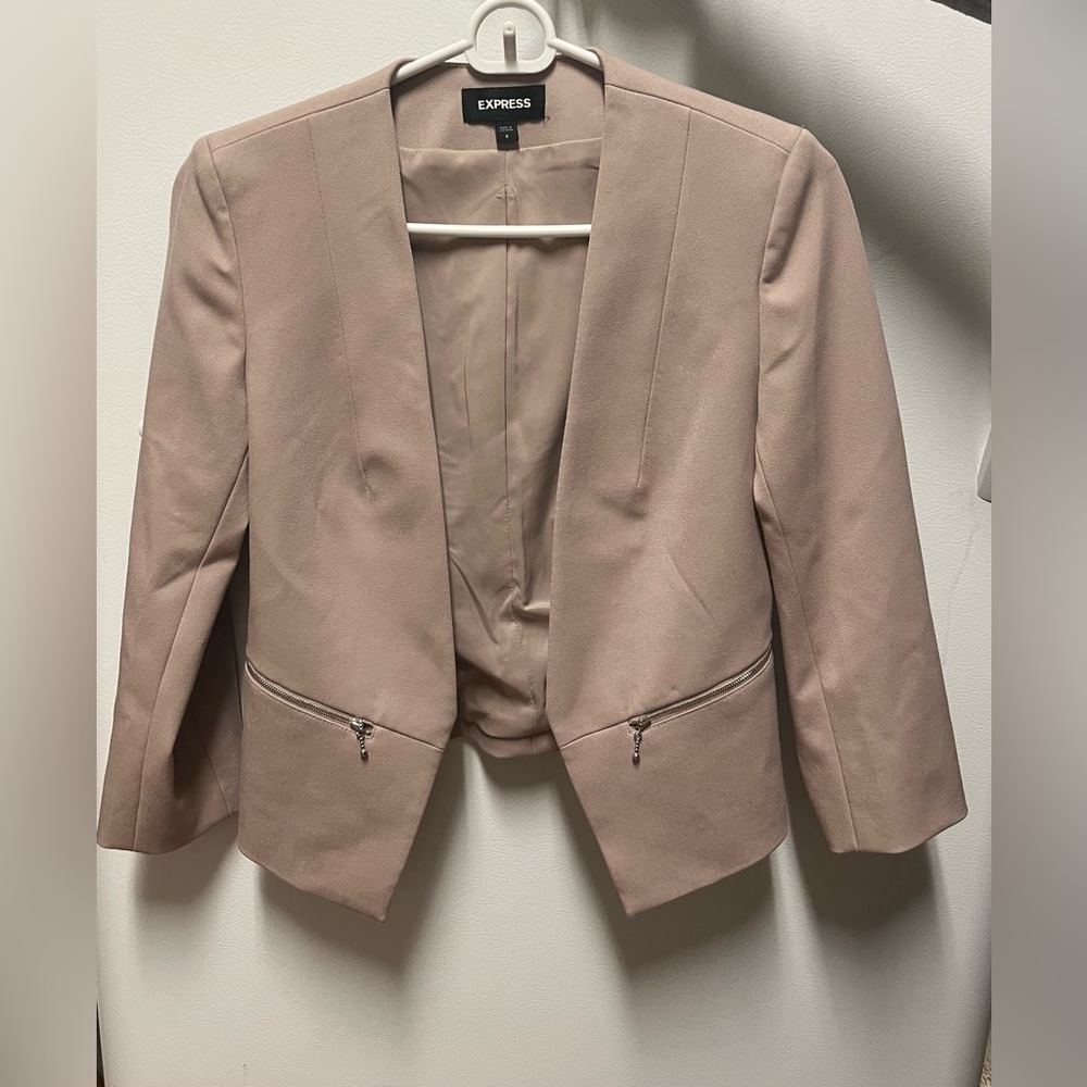 Long sleeve blazer light pink